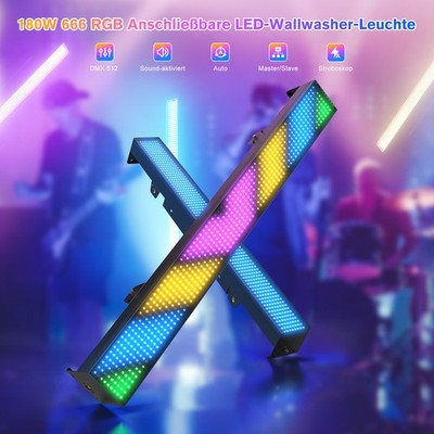 180W 666LED WallWasher Licht RGB Bühnenbeleuchtun Bar DMX Partylicht Weihnachten