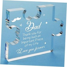 Dad Birthday Gifts Acrylic Puzzle Plaque, Gifts for Dad from Daughter,
