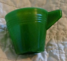 AKRO Agate Child TOY Teacup 2" GREEN MARBLED MILK Glass Cup Plate Ribbed Pattern