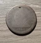 1842 US Seated Liberty Quarter Large Date POOR CONDITION