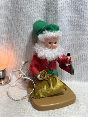 Vintage Santa s Best Christmas Elf Toy Sack Animated Animatronic 1990's