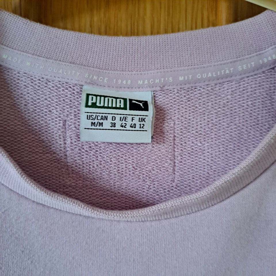 Sudadera deportiva Puma Crop Top vintage para mujer talla 12 US M rosa manga corta Foto 4 de 4