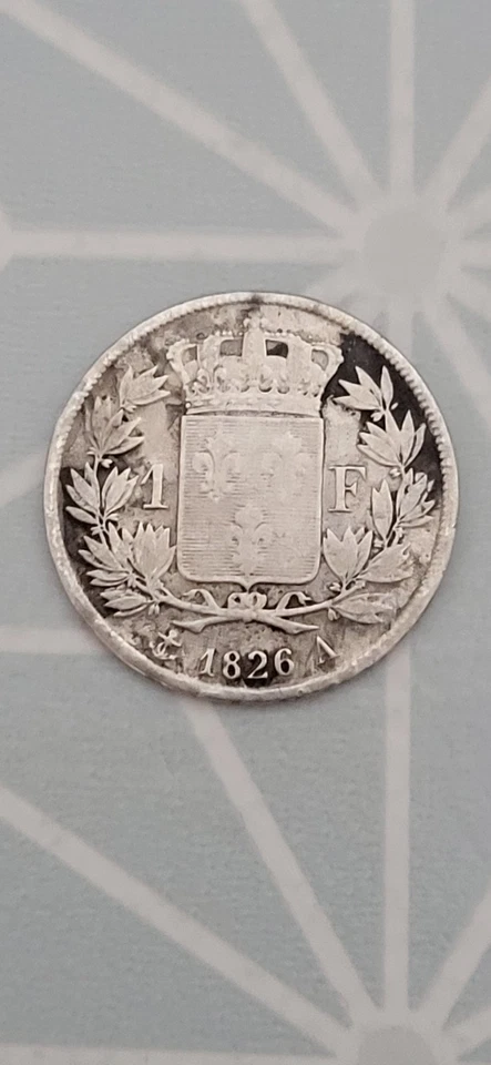 1 FRANC 1826A - CHARLES X - ARGENT - 4,51G - Photo 2/2