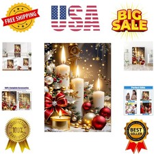 Christmas Diamond Painting Kits for Adults, Christmas Candles Diamond Art for...
