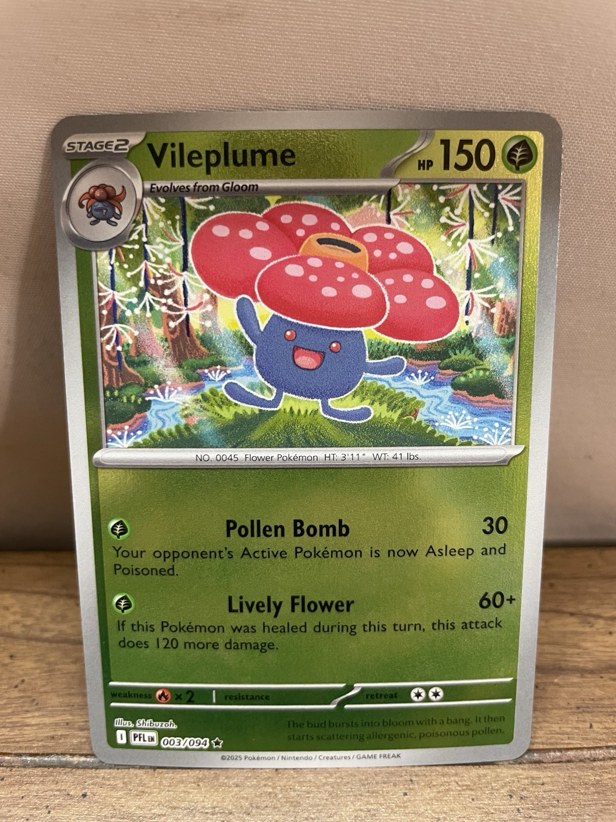 Vileplume 003/094 Me02: Phantasmal Flames Reverse Holo