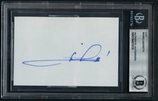 Mario Andretti signed autograph auto 2.5x3.5 cut Racing Driver BAS