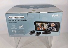2 Kids Baby Car Camera for Seat 6.9" Ultrawide Display w/ 2 Cameras Rear Facing