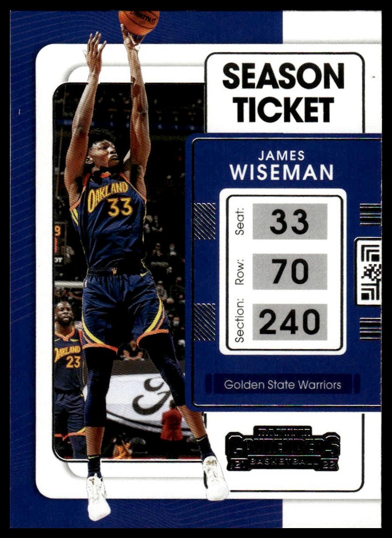 2021-22 Panini Contenders #30 James Wiseman