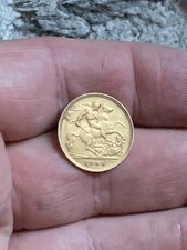 Edward VII Gold 1/2 Sovereign Coin 