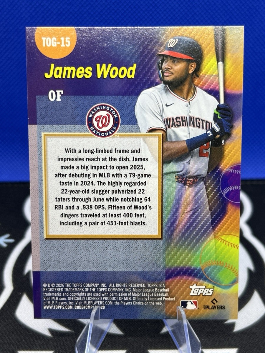 ジョウ　ジョー　JO サノク　トレカ 2026 Topps James Wood #TOG-15 Titans Of The Game Nationals FREE