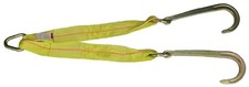 Wrecker Straps 3" X 2 FT LONG SHANK J-HOOKS WEB V-ASSEMBLY - NEW Surplus 