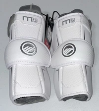 Maverik M5 White Lacrosse Arm Pads Size: Large (3003082)