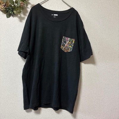 GAP MARVEL Pocket T-Shirt Charcoal Black