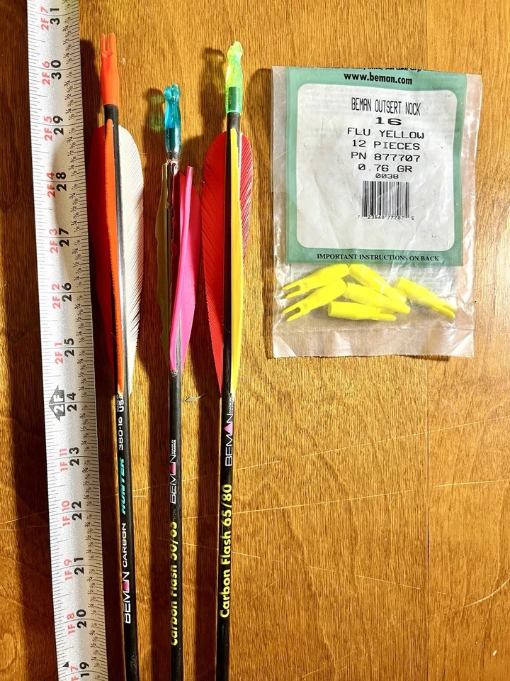 Beman Arrow Lot Of 16 Original Micro Diameter Made In France Pultruded Carbon - Image 3 of 3