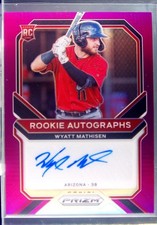 2021 Prizm Wyatt Mathisen Auto /50 #RA-WM Diamondbacks Rookie Auto Pink /50