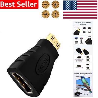 4K Mini HDMI Male to HDMI Female Adapter Gold Plated Raspberry Pi Camera Cable
