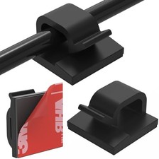 Cable Clips 40pcs Strong Adhesive Wire Holder Organizer Black