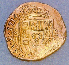 Fantasy Coin - MEXICO 1714 8 ESCUDOS "1714 FLEET SHIPWRECK TREASURE" FOB