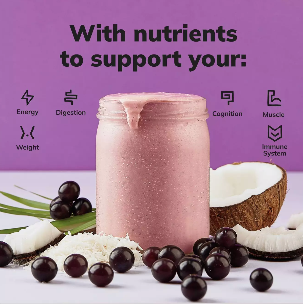 KACHAVA Coconut Acai THE ALL-IN-ONE NUTRITION SHAKE SMALL BAG