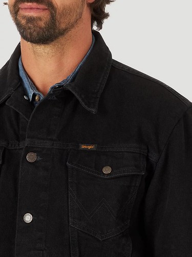 Chaqueta de mezclilla negra Wrangler para hombre - Imagen 3 de 5