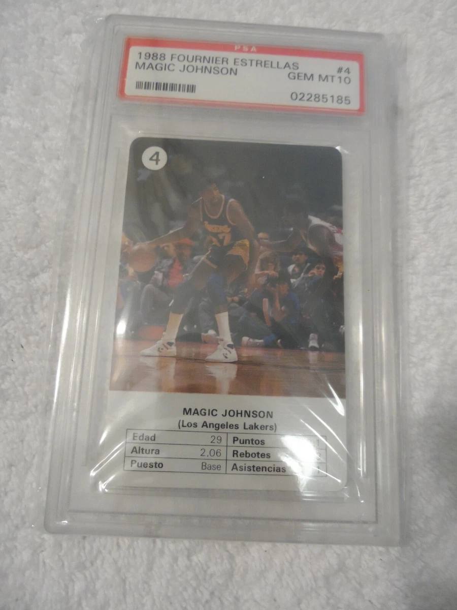 Carte à Collectionner 1988 FOURNIER Magic Johnson PSA 9 - Pack Vintage Étoiles (NBA Lakers)