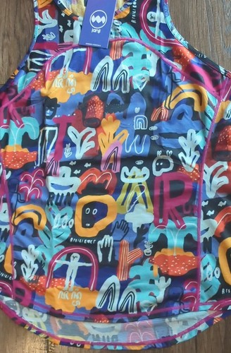 Janji Women's Helio Tech Tank Colorful Design Mt Merapi Sz Small NWT Retail $58 - Picture 4 of 21