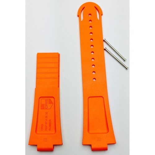 Original ORIS 733 7653 Aquis Tiefenmesser ORANGE GUMMIBAND Band Armband 42632 - Bild 4 von 9