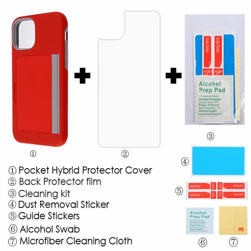 Custodia ibrida protettiva in gomma per iPhone 11 /Pro/Max portafoglio 3 carte - Foto 22 di 50