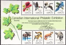 US Souvenir Sheet Scott # 1757 Mint NH - 1978 CAPEX 8 Different Wildlife Birds