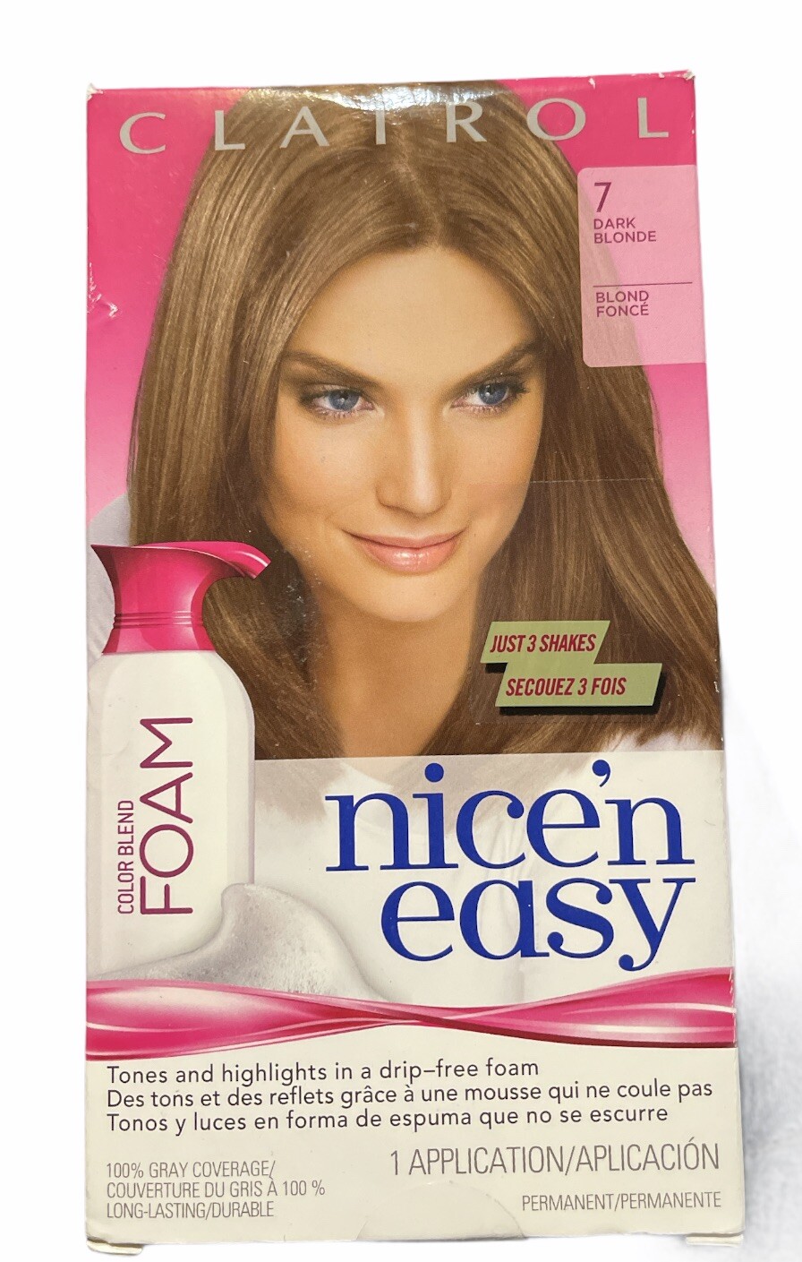 Clairol Nice N Easy Color Blend Foam Hair Color Dye 7 Dark Blonde Permanent