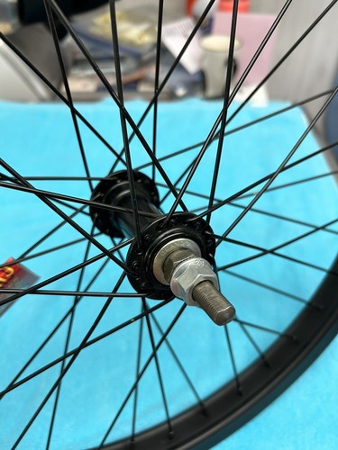 NOS 20” 1.75 BLACK Y22 RIM 36 SPOKE FRONT WHEEL HUTCH MID SCHOOL BMX 406 X 22 - Picture 6 of 9