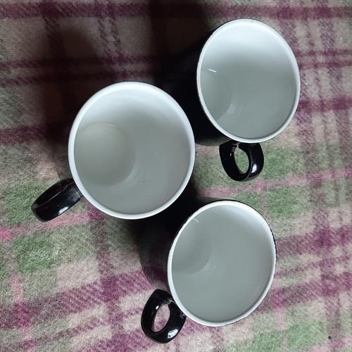 3 x Vintage Alfred Meakin Samoa Cups Saucers Hand Engraved Pattern Mid Century - Picture 6 of 10