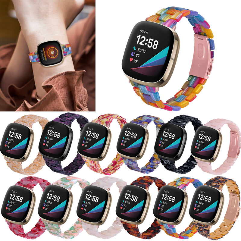 Wanme Bracelet Cuir Pour Fitbit Versa 4 / Sense 2 – Souple, étanche, 2 Tailles, Plusieurs Couleurs