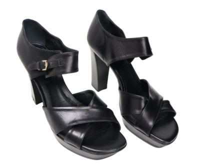 Tod's Shoes Womens (EU) 40 High Heel Block Platform Sandals Open Toe