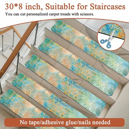 Non-Slip Carpet Stair Treads, Rubber Safety Mats for Wooden Steps, Reusable - Picture 73 of 87