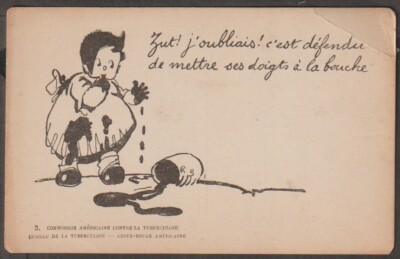 US DAMN! I FORGOT IT'S FORBIDDEN TO PUT YOUR FINGERS IN MOUTH humour postcard