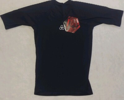 MCDAVID Men's Sz. Large Hex Black Short Sleeve Shirt Shoulder Protection NWT New