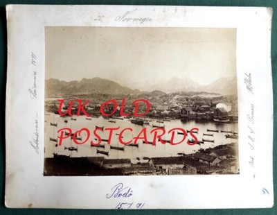 NORWAY -  BODO, Panoramic View 1891, Vintage Photograph on Board