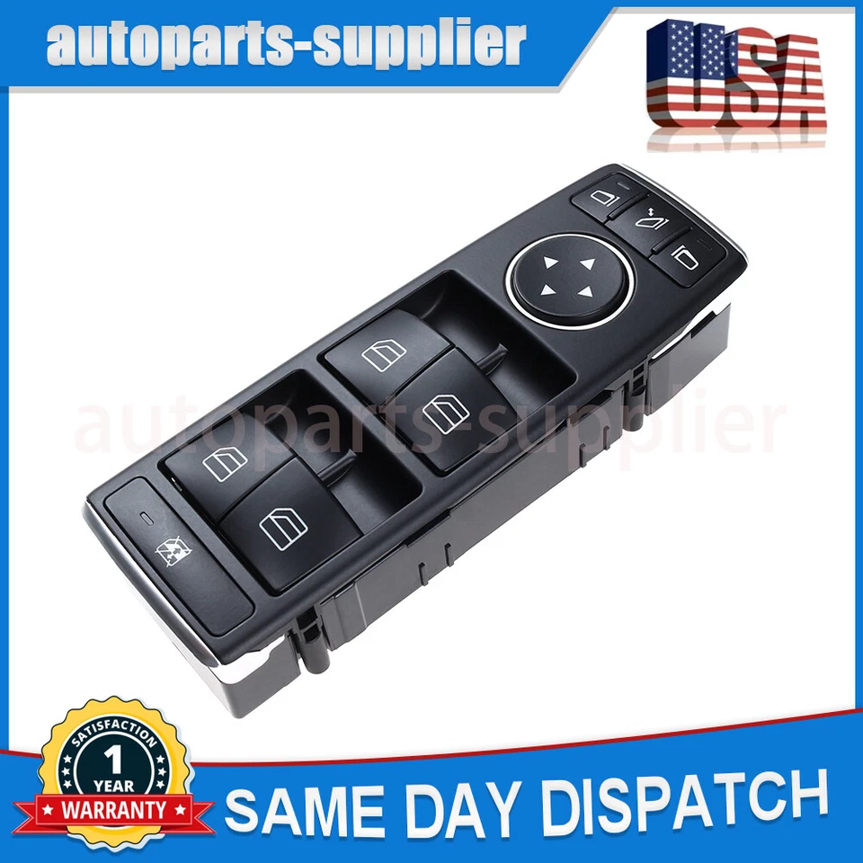Interruptor de ventana principal eléctrico del lado del conductor delantero izquierdo para Mercedes-Benz ML350 B250 Foto 2 de 4