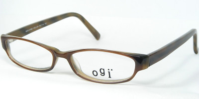 OGI A7090 COL 224 BROWN /OLIVE HORN EYEGLASSES GLASSES FRAME 50-14 ...