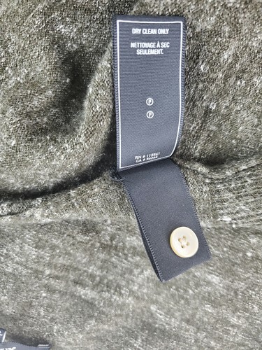 Nuevo 7 For All Mankind Hombre Jersey con Cuello AM5241Z45 Verde Lana Lino XXL - Imagen 7 de 7