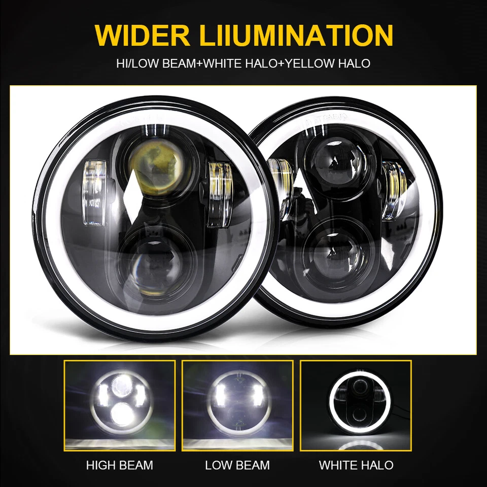 4 peças para Datsun 620 Pickup 1972-1974 DOT 5-3/4 5,75" polegadas faróis de LED com DRL - Imagem 3 de 4