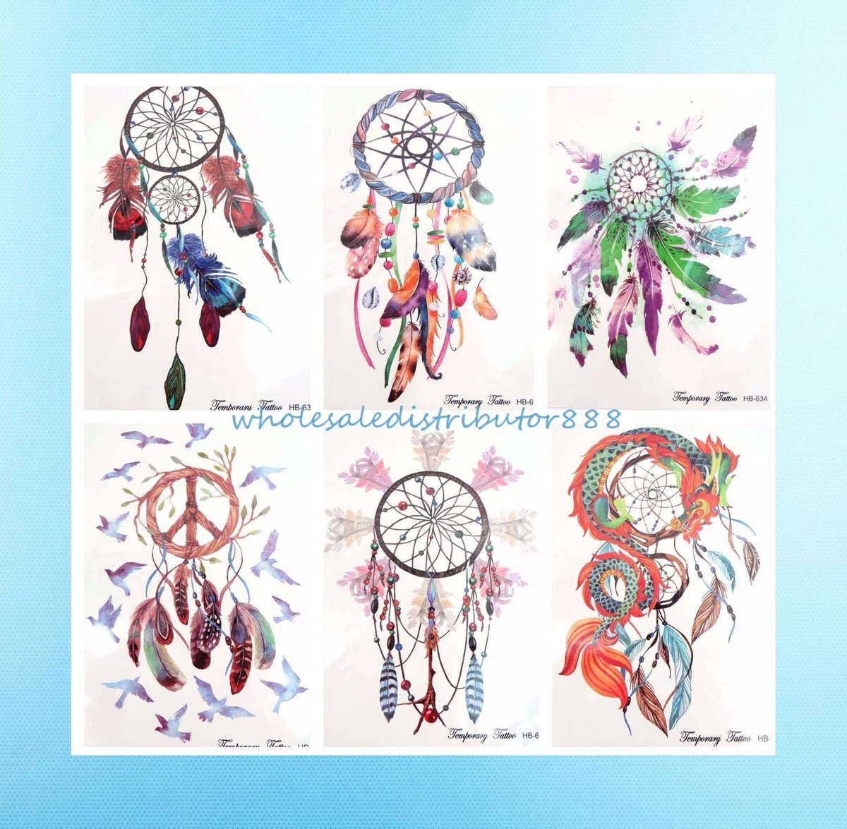 Dream Catcher Watercolor Tattoo
