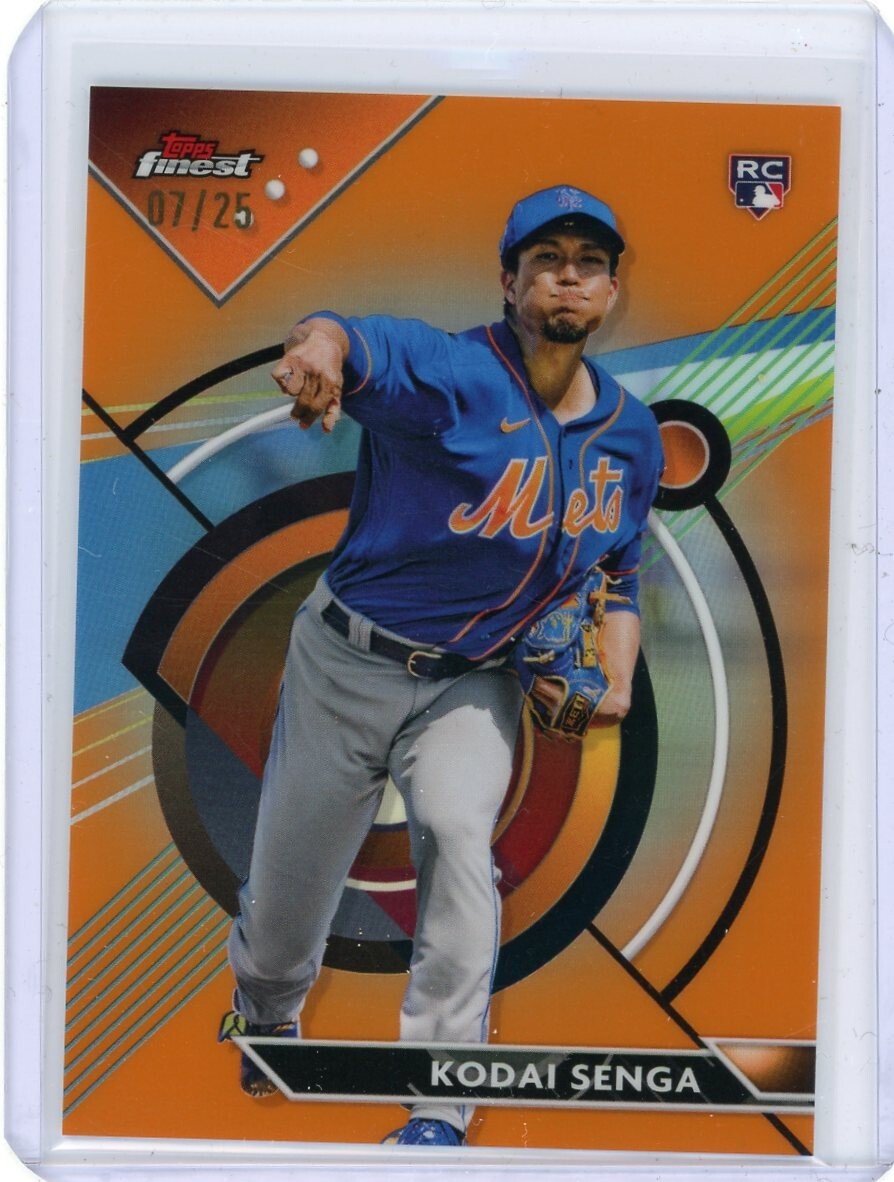 2023 Topps Finest Baseball Orange Refractor Rookie #74 Kodai Senga #07/25