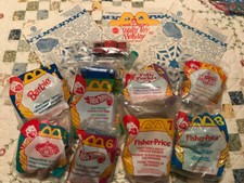 1995 MCDONALD'S HAPPY MEALS TOTALLY TOY HOLIDAY 8 TOYS MINT IN PKG  3 MEAL BAG