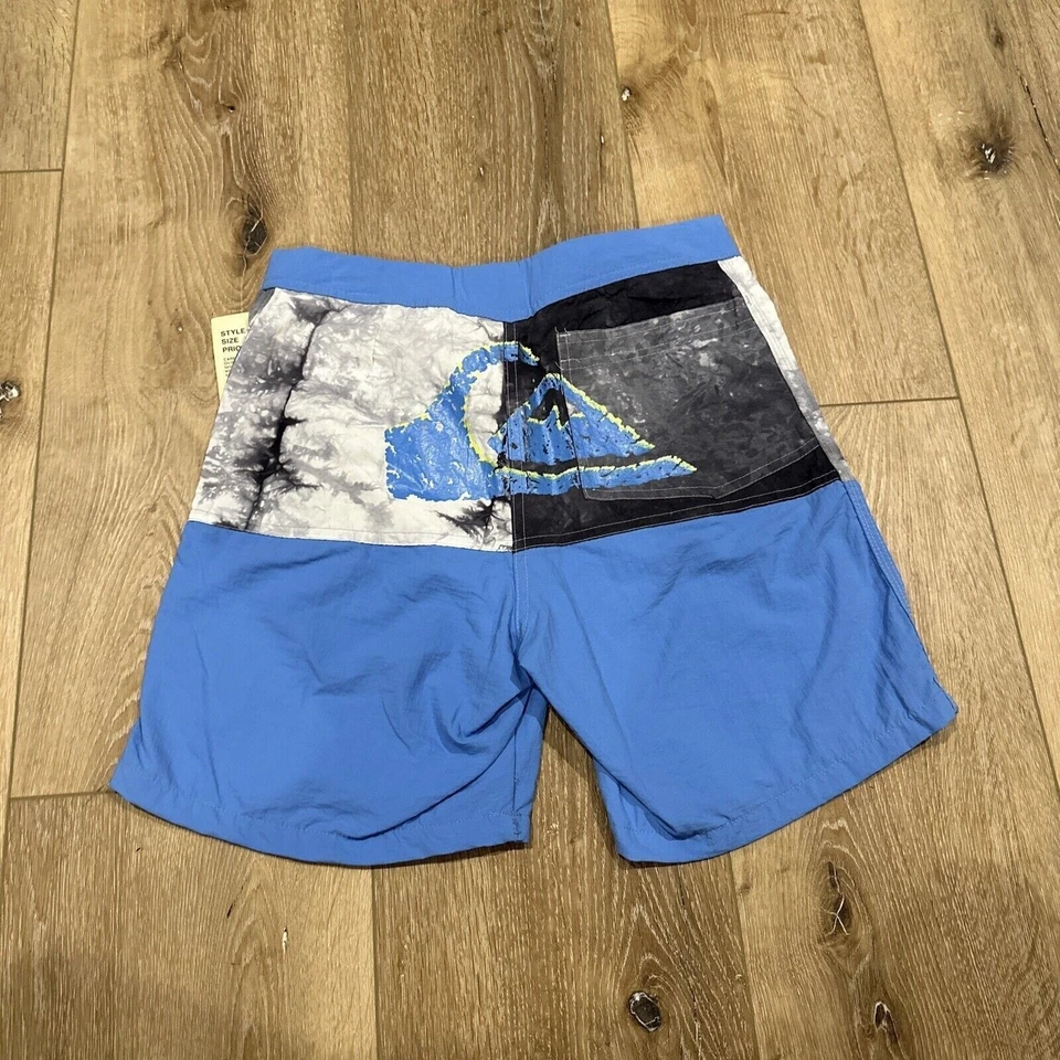 Pantalones Cortos De Colección Quiksilver Para Hombre 30 Bañador Surflex Surf Azul Años 90 Nylon Foto 2 de 4