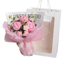 Handmade Crochet Rose Bouquet – LED Floral Gift for Any Event