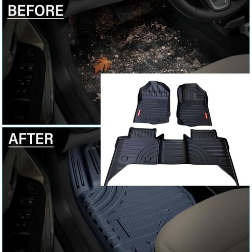 3D FULLY TAILORED MATS FOR FORD RANGER WILDTRAK 2019+ 3-PCS SET IN BLACK - Picture 4 of 5