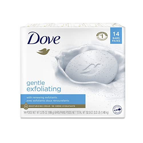 14-Bar Dove Beauty Bar More Moisturizing Than Bar Soap Gentle Exfoliating 