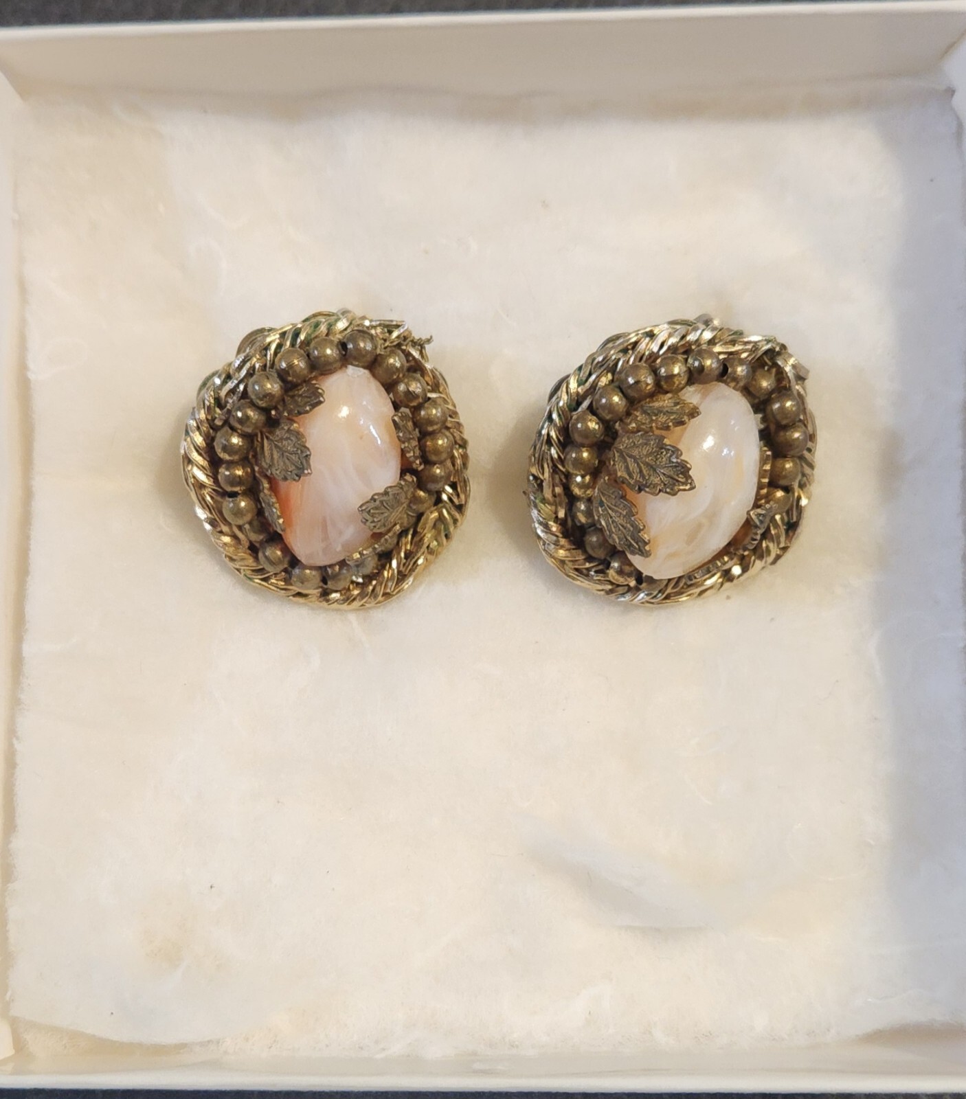 Boucles D'Oreilles Vintage Années 60 En Verre – Style Rétro Hobé Authentique